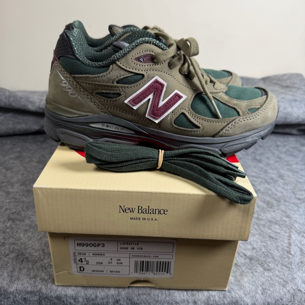 New Balance Teddy Santis x 990v3 Made in USA Green Purple 4.5 Mens 6 Womens $200